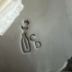 Tampon Signature pour céramique - fleurs sauvages et initiales