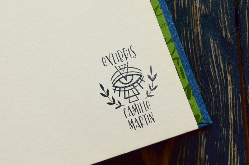 Tampon Ex Libris Oeil Boho