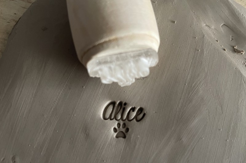 Tampon Signature pour céramique - Patte de chien
