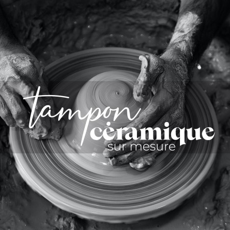 Tampon pour céramique, terre, argile, maxi.30x30mm