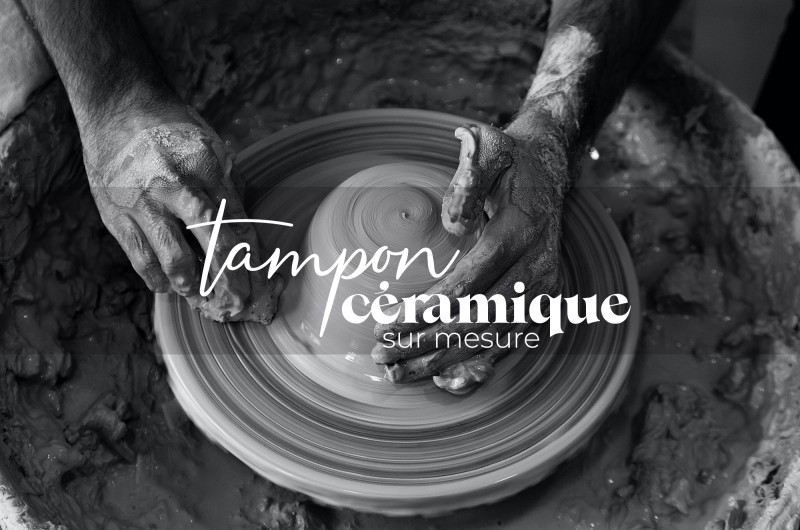 Tampon Céramique sur Mesure - Tampon poterie avec logo.