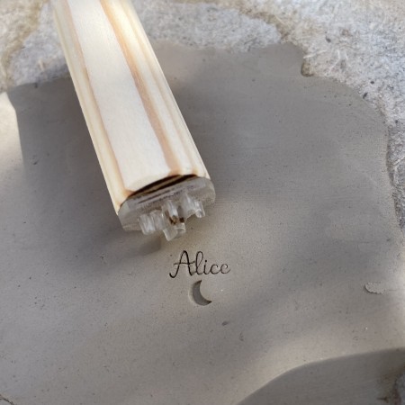 Tampon Signature pour céramique - Lune
