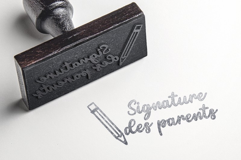 Tampon Signature des Parents