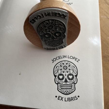 Tampon Ex Libris Crâne Mexicain