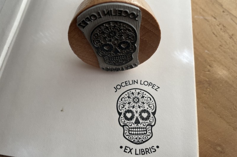 Tampon Ex Libris Crâne Mexicain