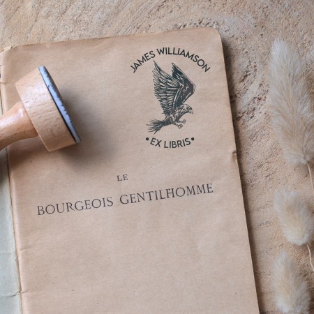 Tampon Ex Libris Aigle personnalisé