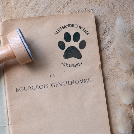 Tampon Ex Libris Patte de chien
