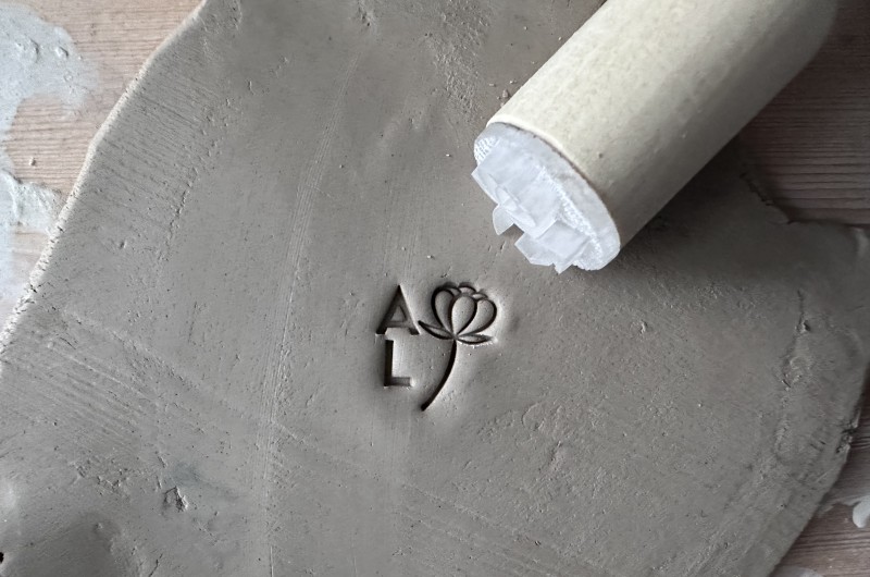 Tampon Signature pour céramique - fleur V2