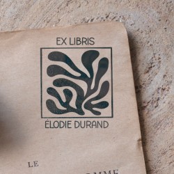 Tampon Ex Libris Corail avec pr&eacute;nom V1