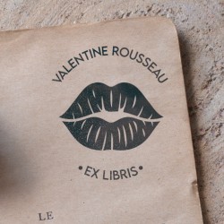 Tampon Ex Libris L&egrave;vres bisou
