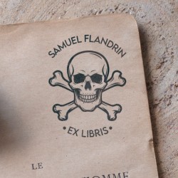 Tampon Ex Libris T&ecirc;te de mort