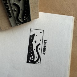 Tampon personnalis&eacute; Chat &eacute;toiles