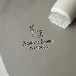 Tampon poterie - colombe personnalis&eacute;e