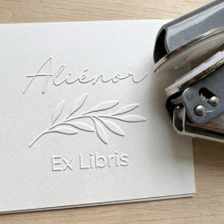 Pince &agrave; gaufrer Ex libris Branche personnalis&eacute;e