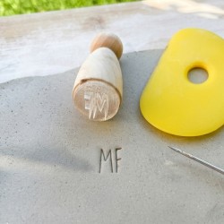 Tampon Signature pour c&eacute;ramique - Initiales